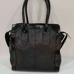 Badgley Mischka Black Leather Handbag